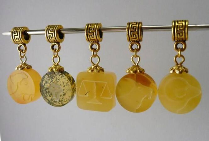 The amber craft according to the zodiac sign attracts health and luck